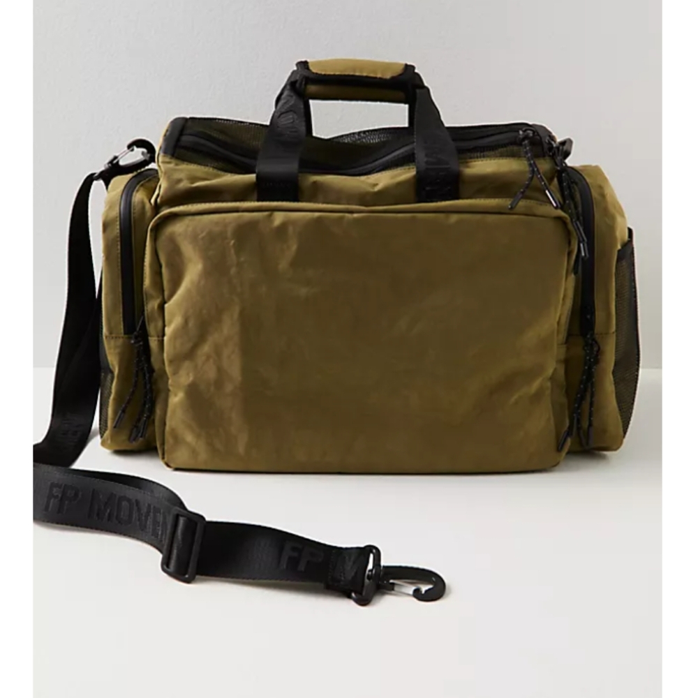 Free People Rover Recycled Nylon Weekender Bag in Olive - Picture 6 of 6